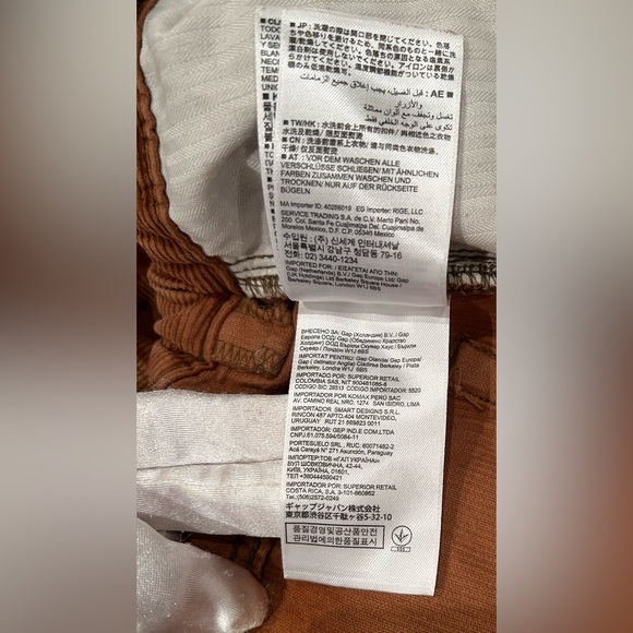 Gap Kids Brown Corduroy Pants with Adjustable Waist Sz 12 Regular - Picture 7 of 12